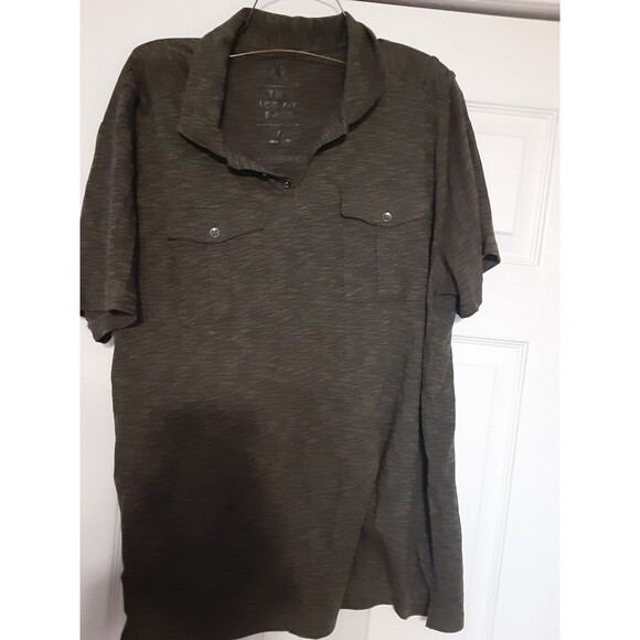 Rock & Republic The Iconic Polo Shirt XL Men's Green Space Dye Slim Fit Pockets - Picture 2 of 16